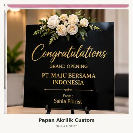 Papan Bunga Akrilik Sunter
